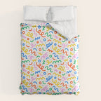 Fun colorful doodle art pattern Duvet Cover Gallery Image 6