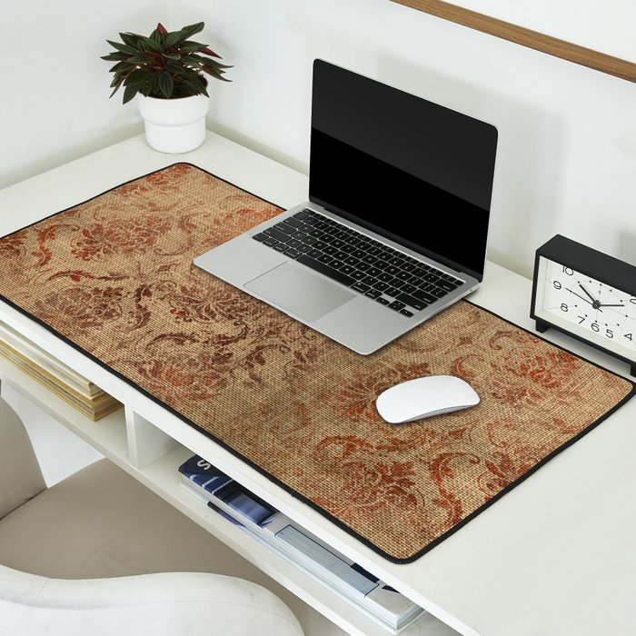 Aged Damask Texture 1 Desk Mat Gallery Image 2