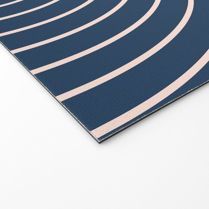 Geometric Lines in Navy and Orange (Rainbow and Moon Phases Abstract) Welcome Mat Gallery Image 2