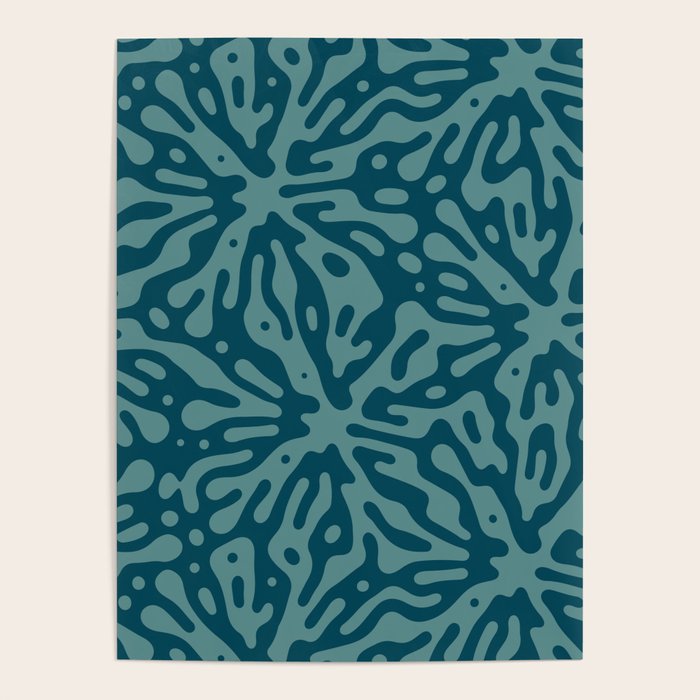 Organic Matter in Dark Teal Poster Gallery Image 4