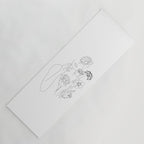 Minimal Line Art Woman with Flowers III Yoga Mat Gallery Image 1