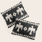 Southwestern Eagle and Arrow Pattern 121 Black and Linen White Pillow Sham Gallery Image 3