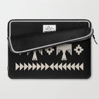 Southwestern Eagle and Arrow Pattern 121 Black and Linen White Laptop Sleeve Gallery Image 2
