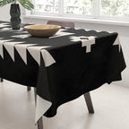 Southwestern Eagle and Arrow Pattern 121 Black and Linen White Tablecloth Gallery Image 3