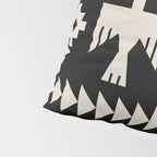 Southwestern Eagle and Arrow Pattern 121 Black and Linen White Pillow Sham Gallery Image 4