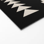 Southwestern Eagle and Arrow Pattern 121 Black and Linen White Welcome Mat Gallery Image 2
