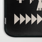 Southwestern Eagle and Arrow Pattern 121 Black and Linen White Laptop Sleeve Gallery Image 3