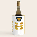 Scandi Garden Floral Triplet Framed - Light Mustard, Dark Mustard, Navy Blue, White Wine Chiller Gallery Image 3