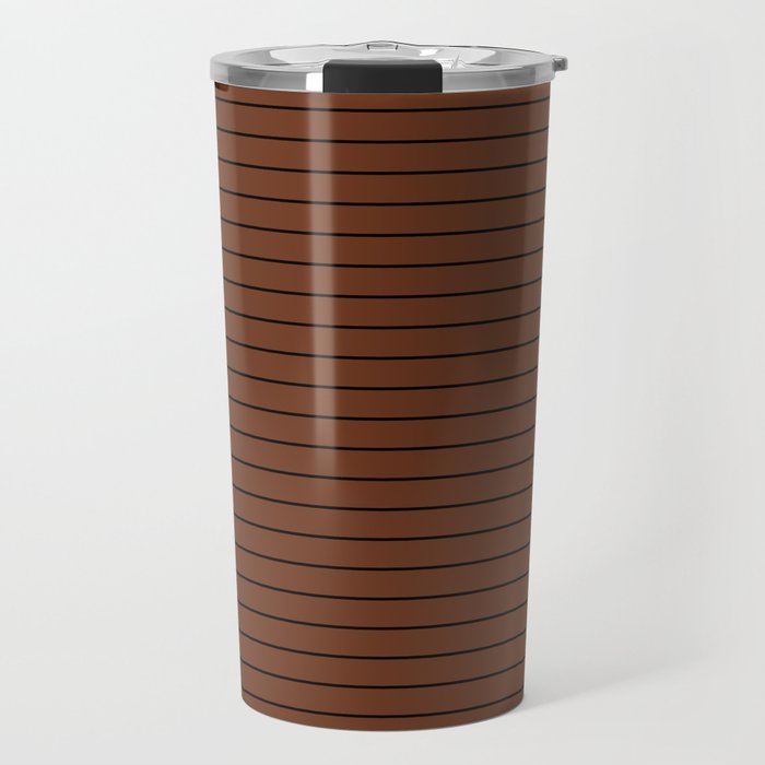 Minimal Arch XLII Brick Red Modern Geometric Lines Travel Mug Gallery Image 1