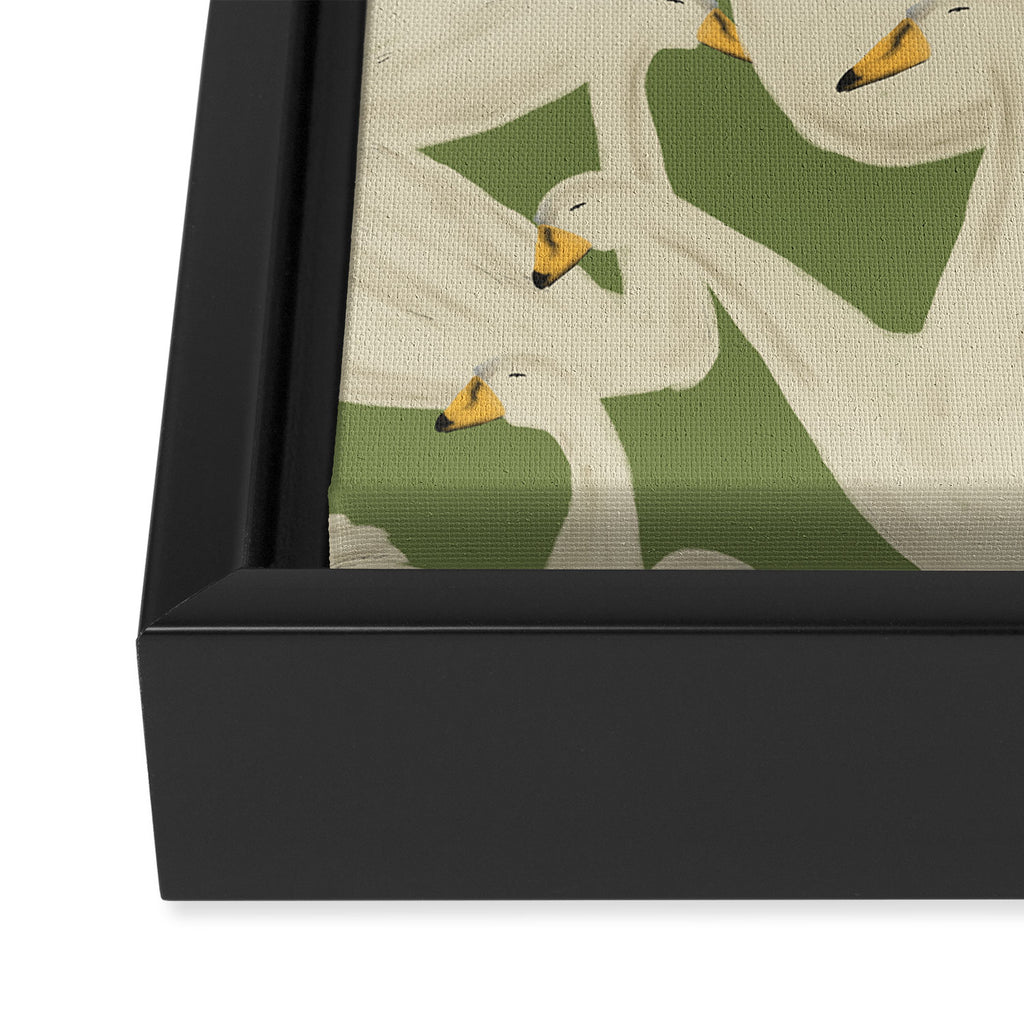 Flight of Swans Framed Canvas Print Gallery Image 3