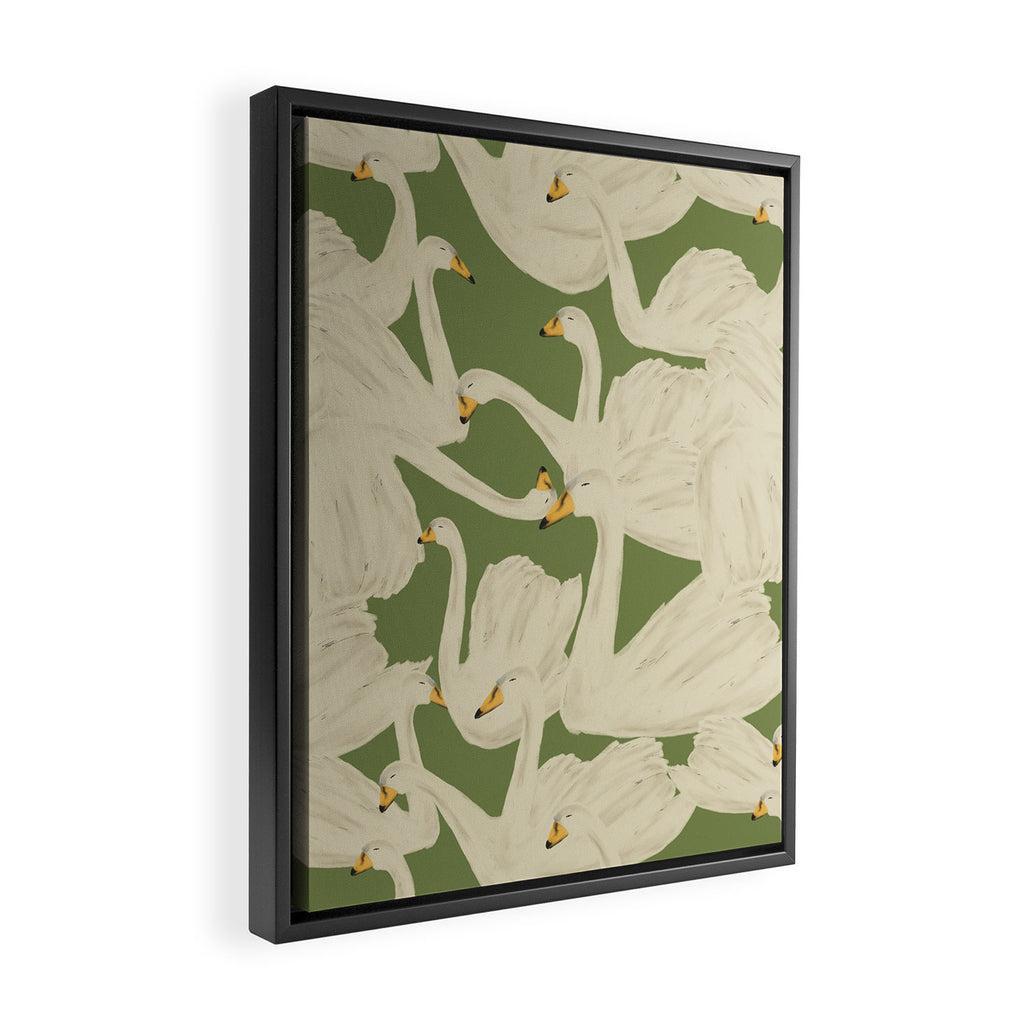 Flight of Swans Framed Canvas Print Gallery Image 2