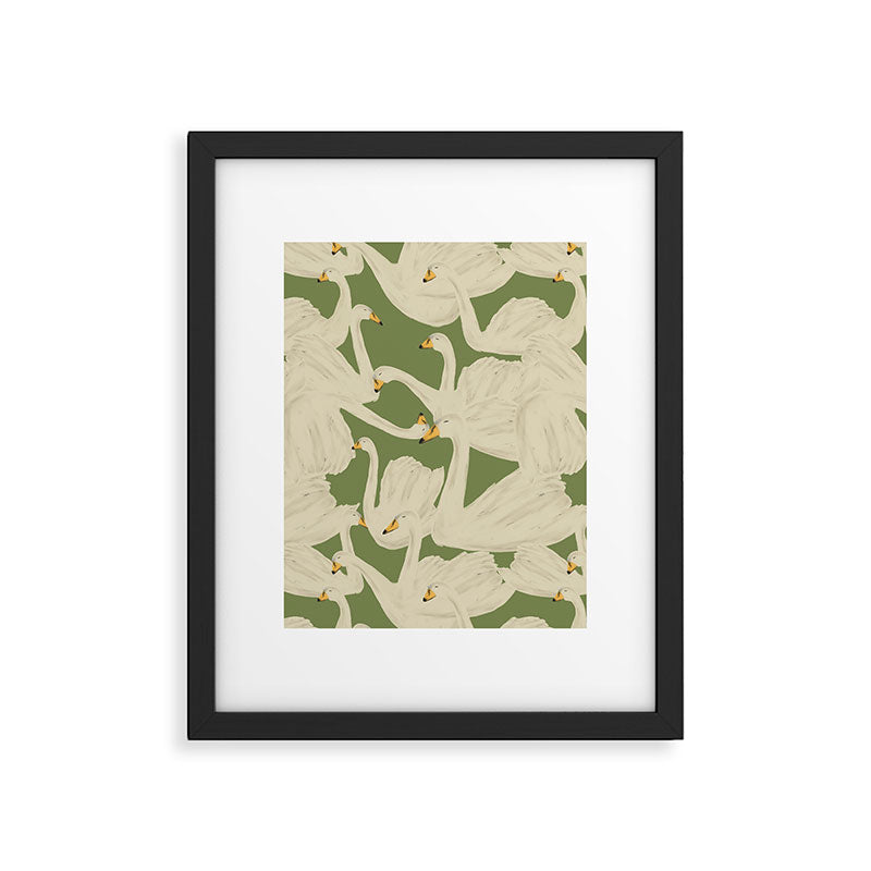 Flight of Swans Framed Art Print Gallery Image 6