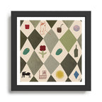 Green Diamond Framed Art Print Gallery Image 1