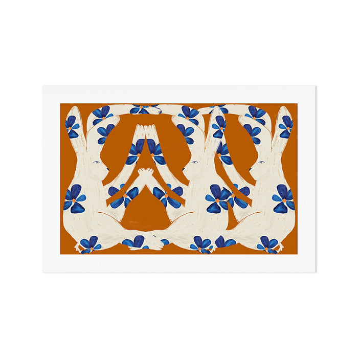 Rabbits Bloom Art Print Gallery Image 1