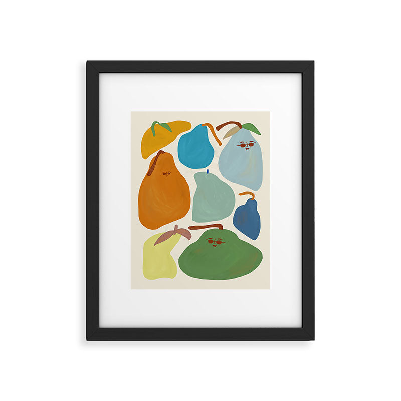 Red Hot Chili Pears Framed Art Print Gallery Image 1