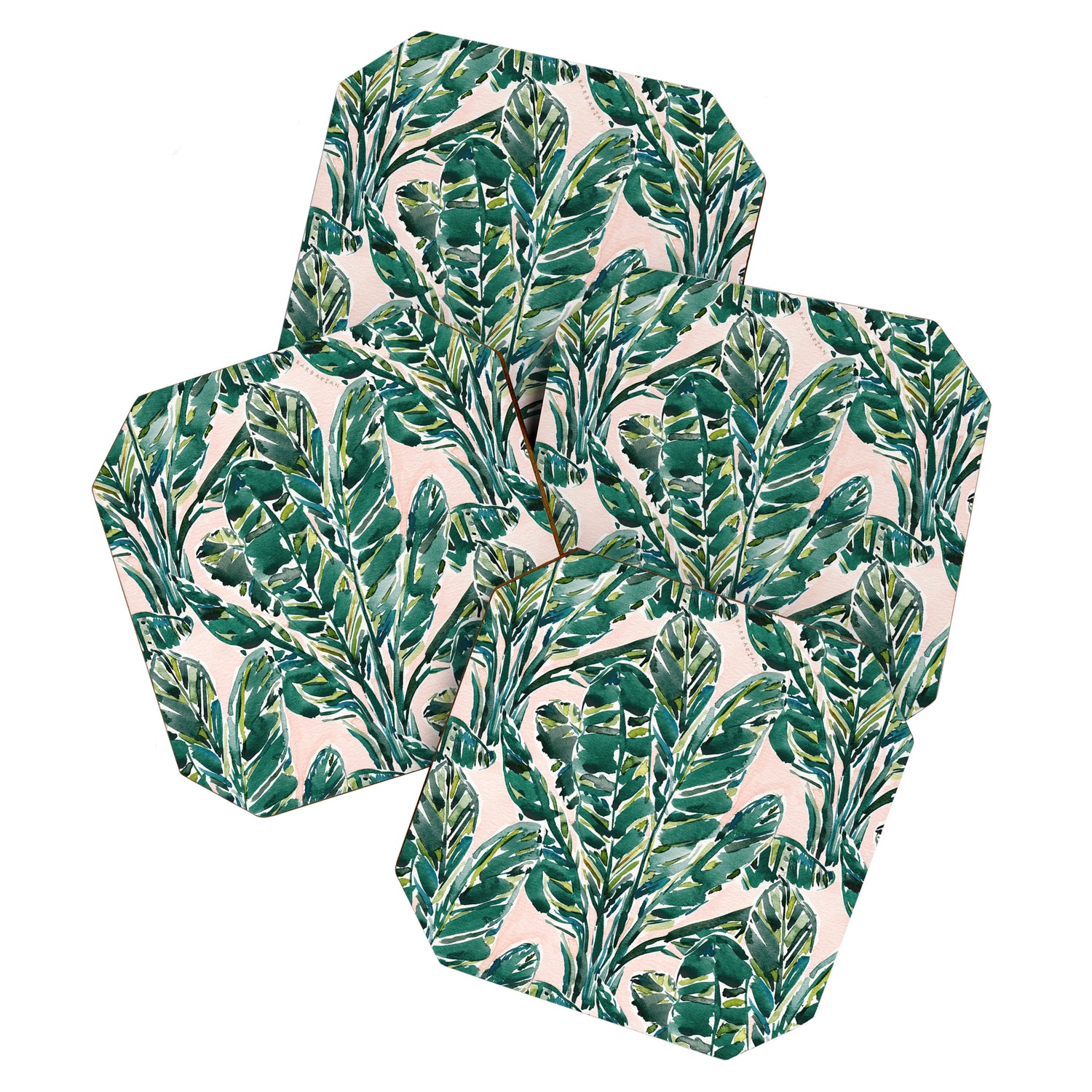 BIG FEELINGS Banana Leaf Tropical Coaster Gallery Image 1