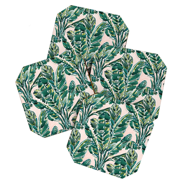 BIG FEELINGS Banana Leaf Tropical Coaster Gallery Image 1