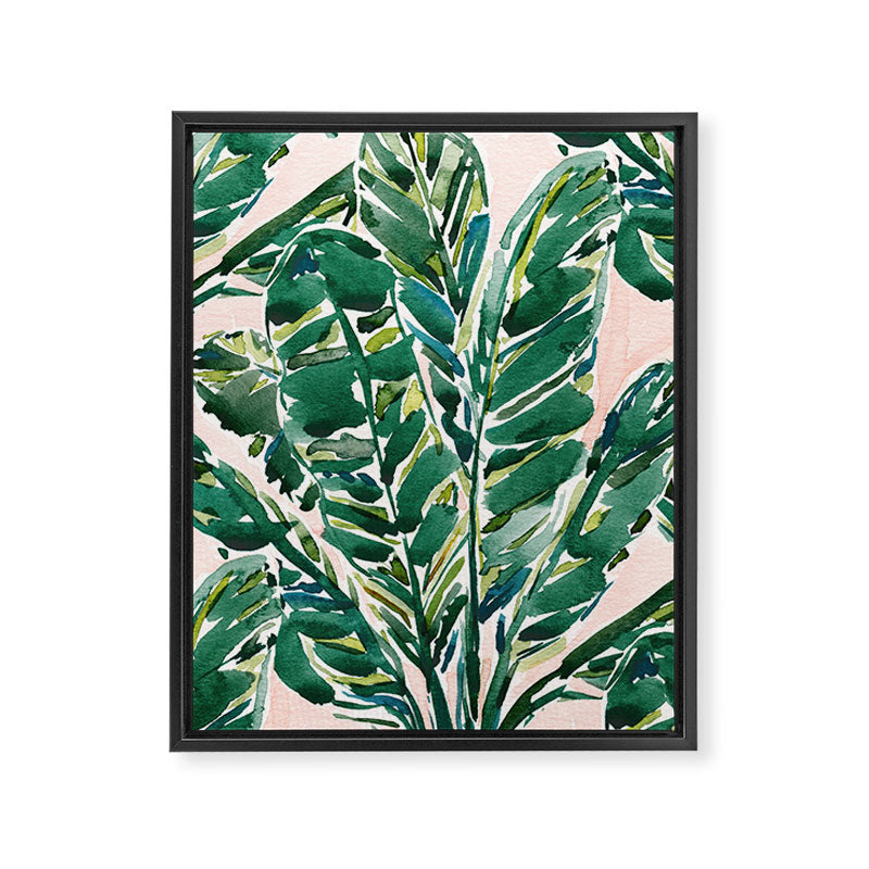 BIG FEELINGS Banana Leaf Tropical Framed Canvas Print Gallery Image 8