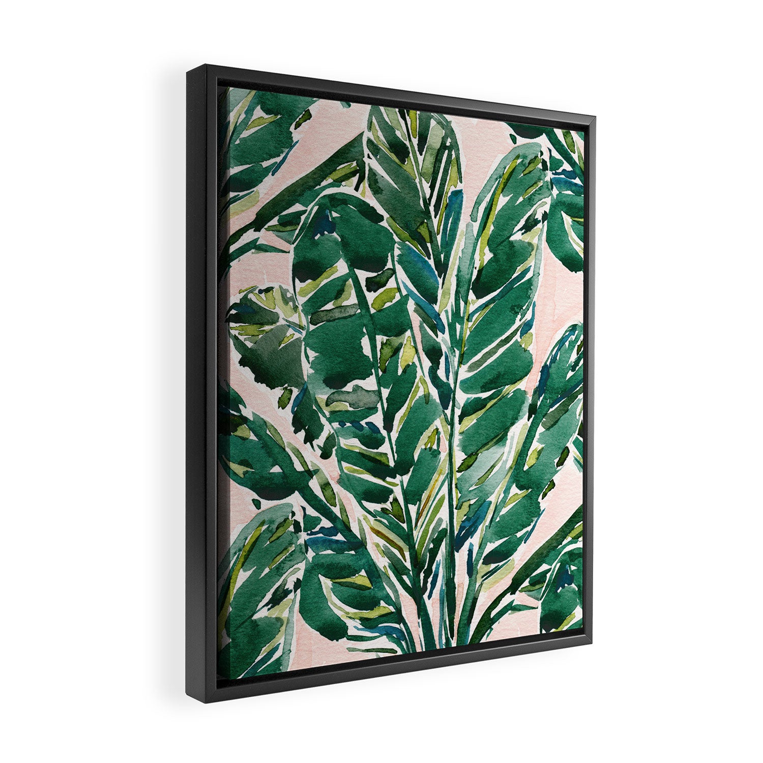 BIG FEELINGS Banana Leaf Tropical Framed Canvas Print Gallery Image 2