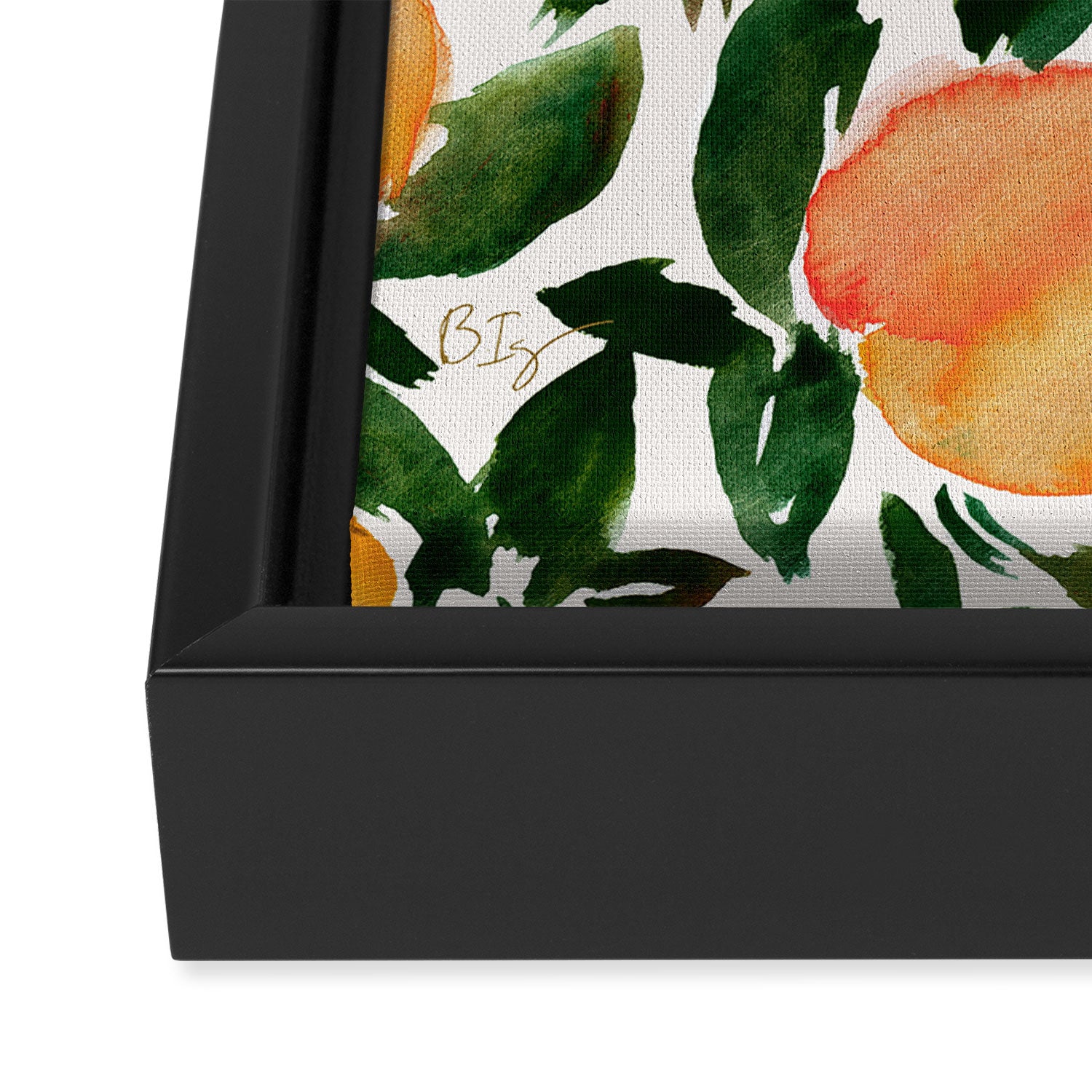 GEORGIA PEACHES Watercolor Peach Print Framed Canvas Print Gallery Image 3