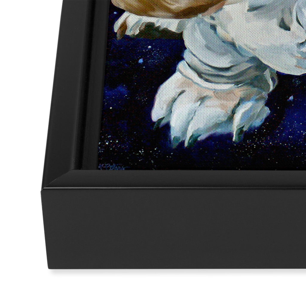 Basset Hound Nebula Stickers Dog Portrait Framed Canvas Print Gallery Image 3
