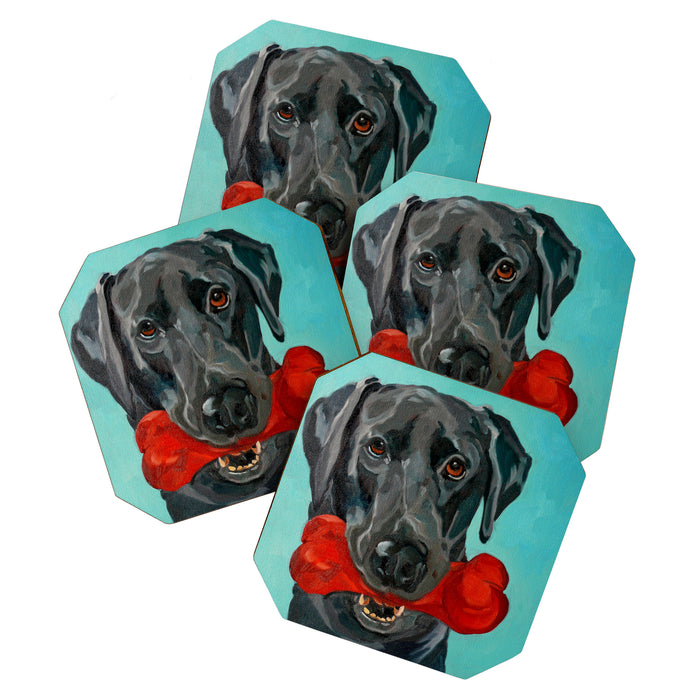 Black Labrador and a Red Bone Coaster Gallery Image 1