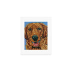 Coper the Golden Retriever Dog Portrait Art Print Gallery Image 1