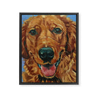 Coper the Golden Retriever Dog Portrait Framed Canvas Print Gallery Image 8