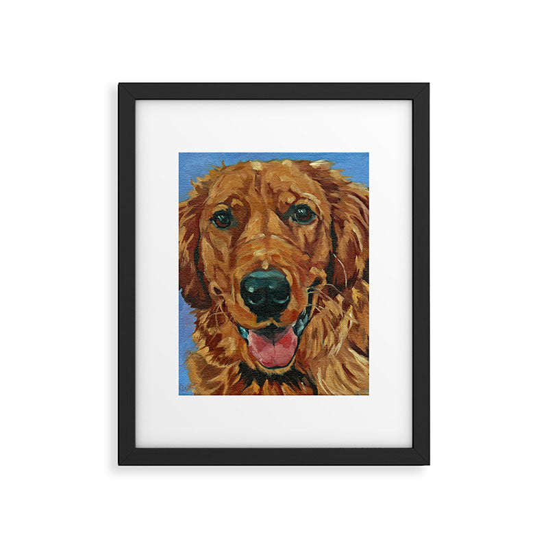 Coper the Golden Retriever Dog Portrait Framed Art Print Gallery Image 6