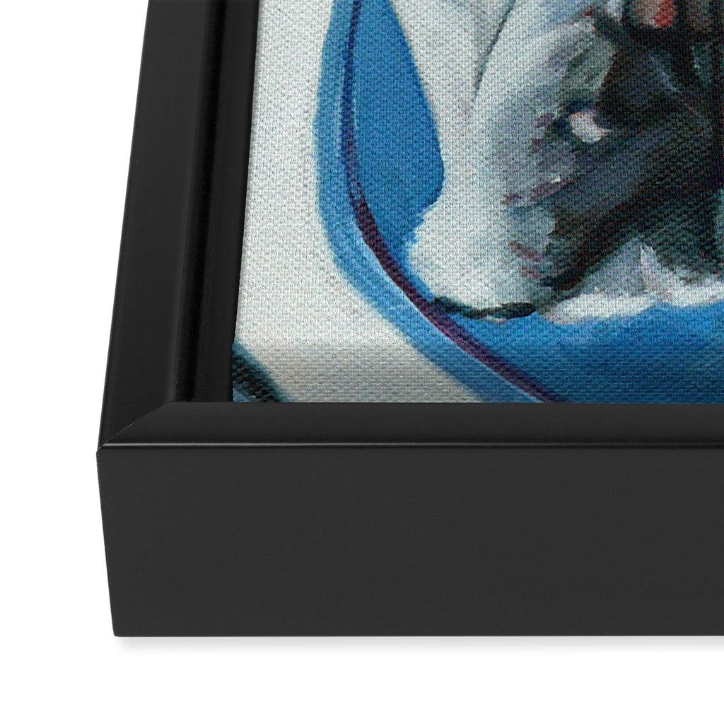 French Bulldog Oil Painting Portrait Framed Canvas Print Gallery Image 3