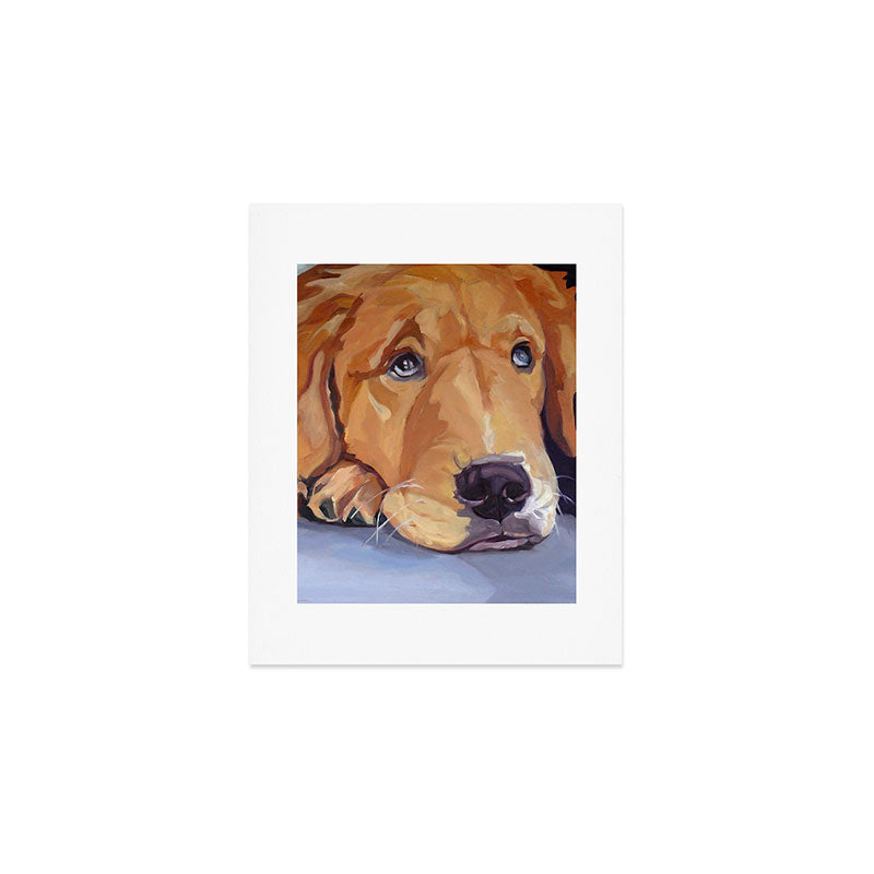 Golden Retriever Dog Portrait Art Print Gallery Image 1