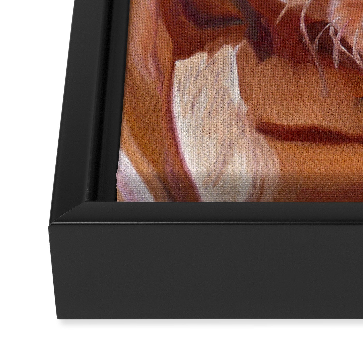 Golden Retriever Puppy Original Oil Painting Framed Canvas Print Gallery Image 3