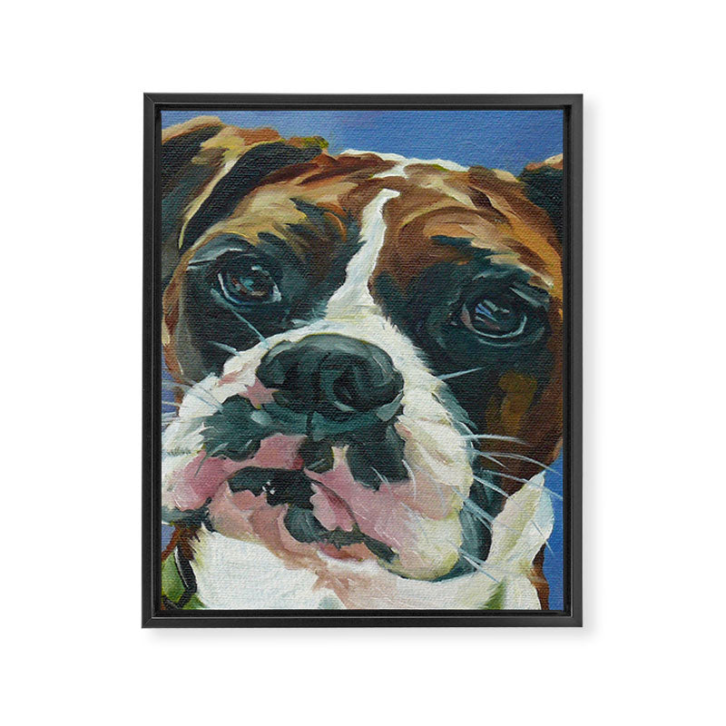 Khloe the Boxer Dog Fine Art Portrait Framed Canvas Print Gallery Image 8