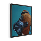 Leo the Boxer Dog Portrait Framed Canvas Print Gallery Image 2