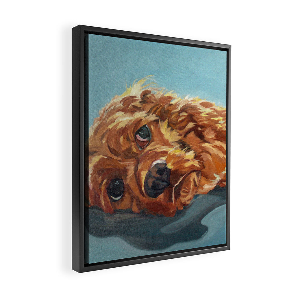 Newton the Lounging Cocker Spaniel Framed Canvas Print Gallery Image 2