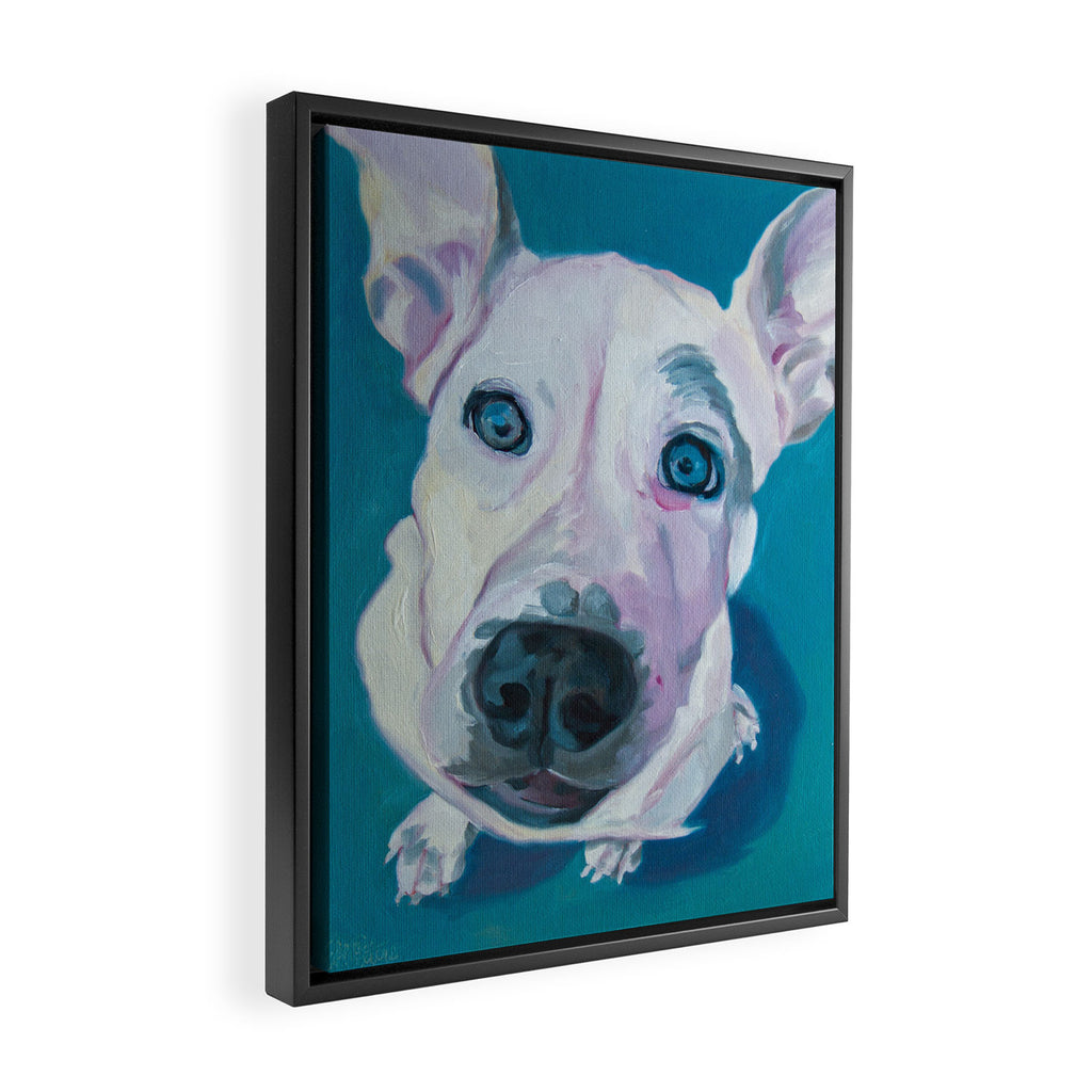 Patches o'Houlihan Dog Portrait Framed Canvas Print Gallery Image 2