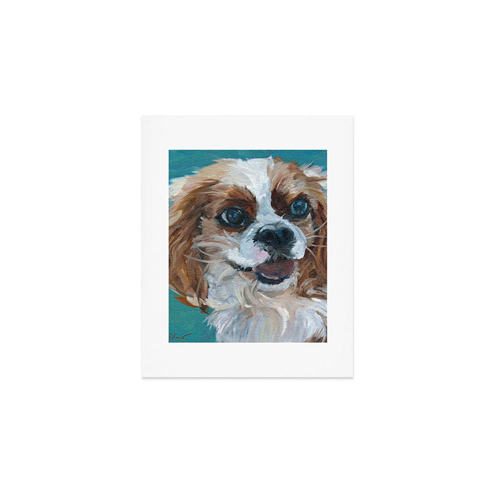 Poppy King Charles Cavalier Portrait Art Print Gallery Image 1