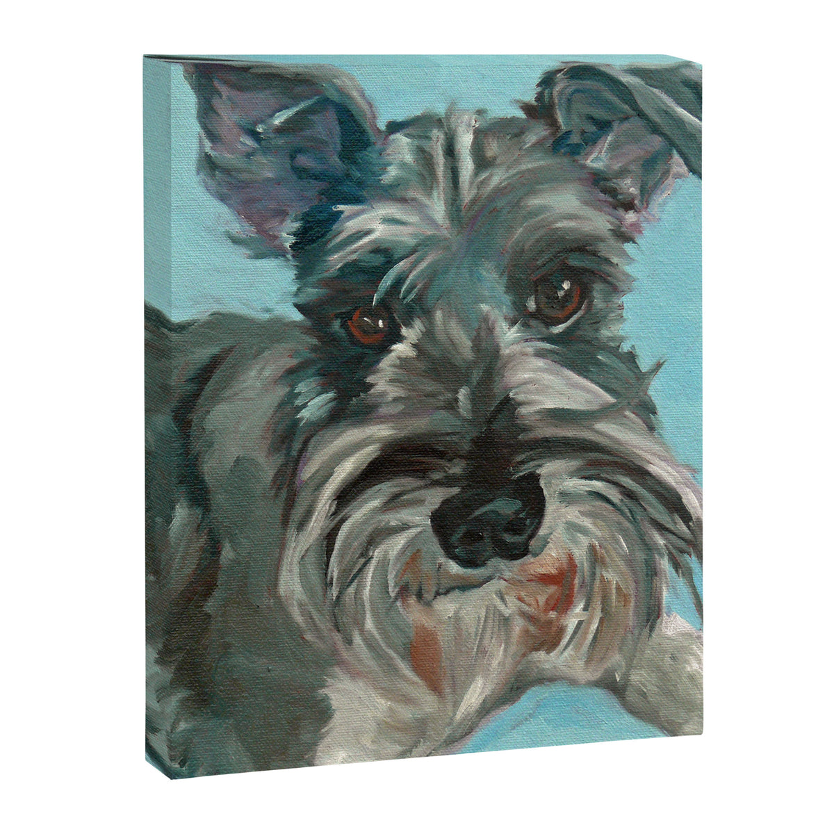 Schnauzer Dog Portrait Canvas Print Gallery Image 6