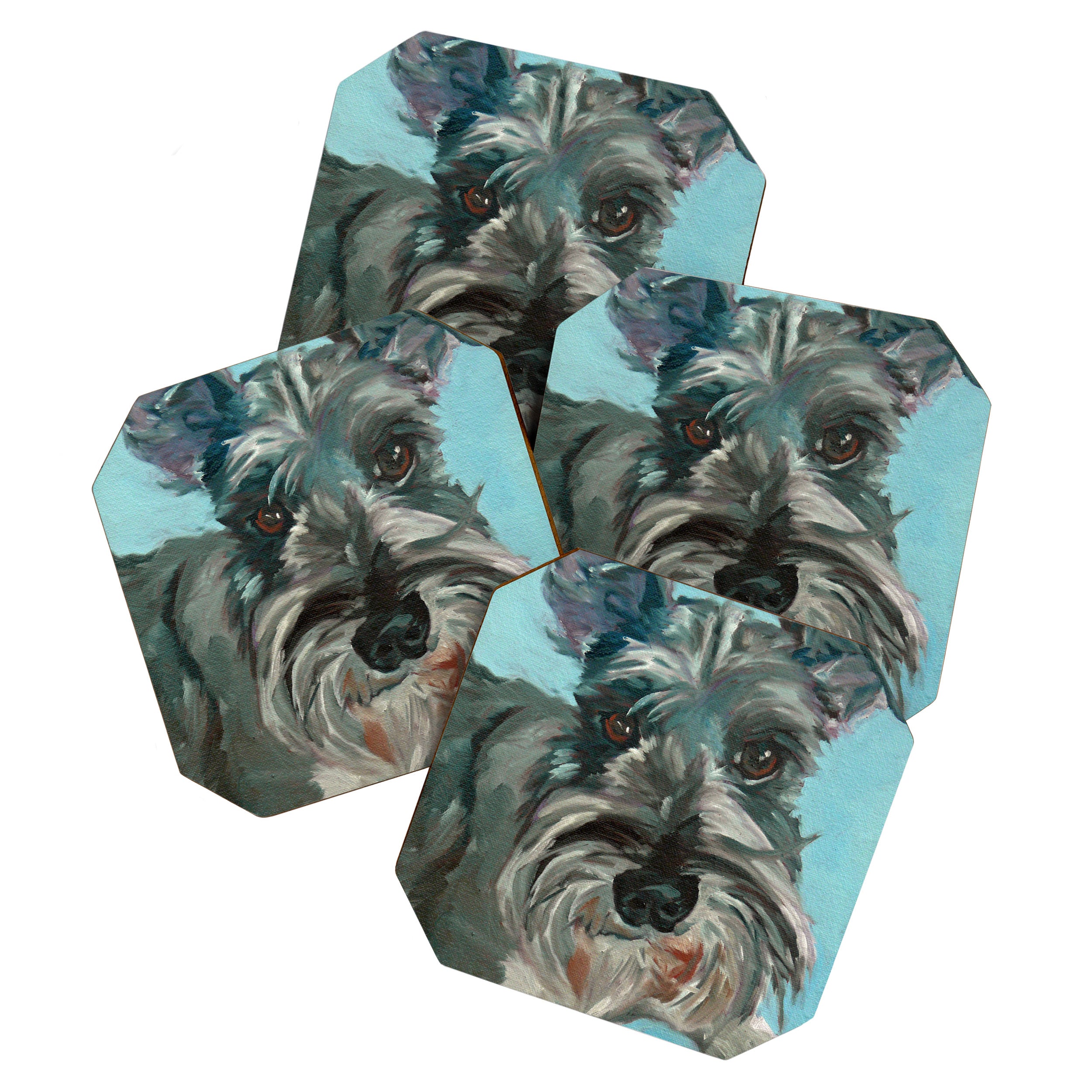 Schnauzer Dog Portrait Coaster Gallery Image 1
