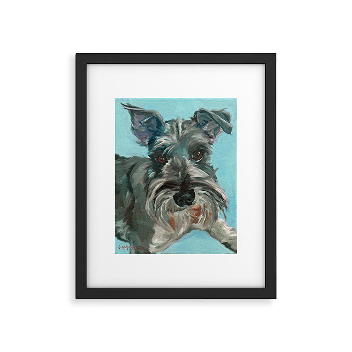 Schnauzer Dog Portrait Framed Art Print Gallery Image 1