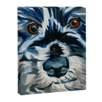 Scruffy Whiskers Black and White Dog Portrait Canvas Print Gallery Image 8