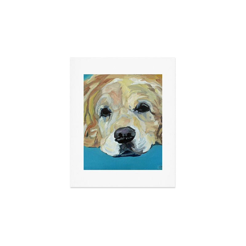 Shiner the Golden Retriever Portrait Art Print Gallery Image 1