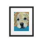 Shiner the Golden Retriever Portrait Framed Art Print Gallery Image 6