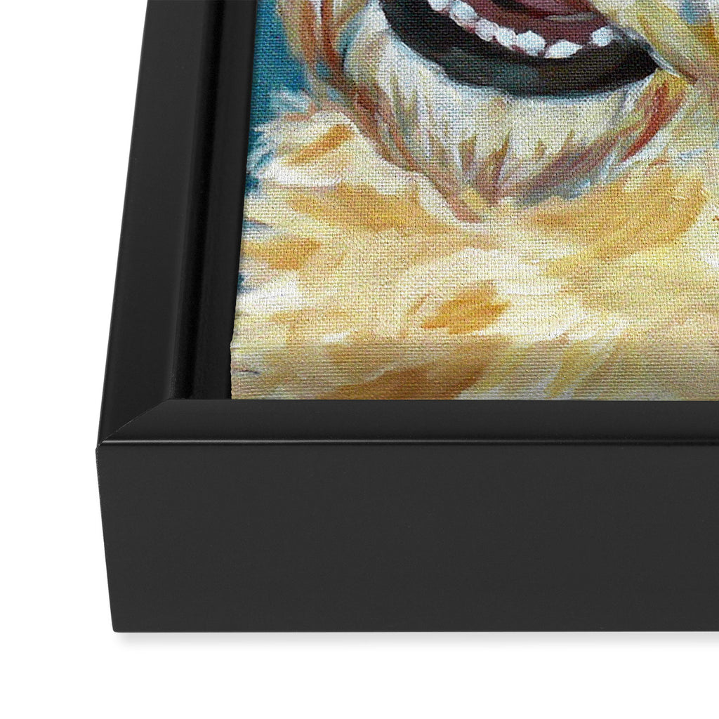 Stanley the Goldendoodle Dog Portrait Framed Canvas Print Gallery Image 3