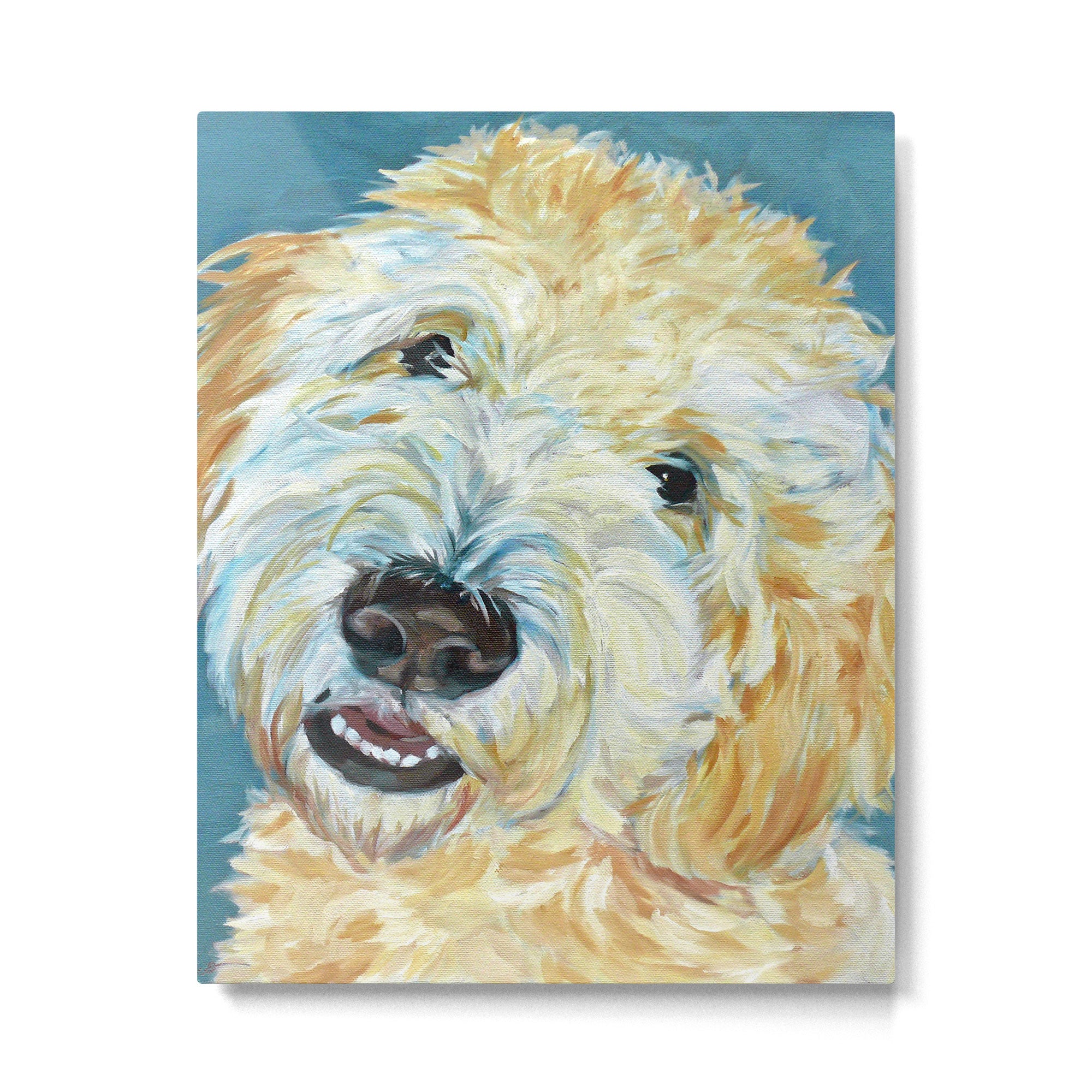 Stanley the Goldendoodle Dog Portrait Metal Print Gallery Image 6