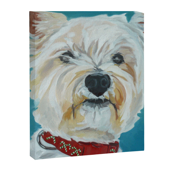 West Highland White Terrier Dog Portrait Canvas Print Gallery Image 1