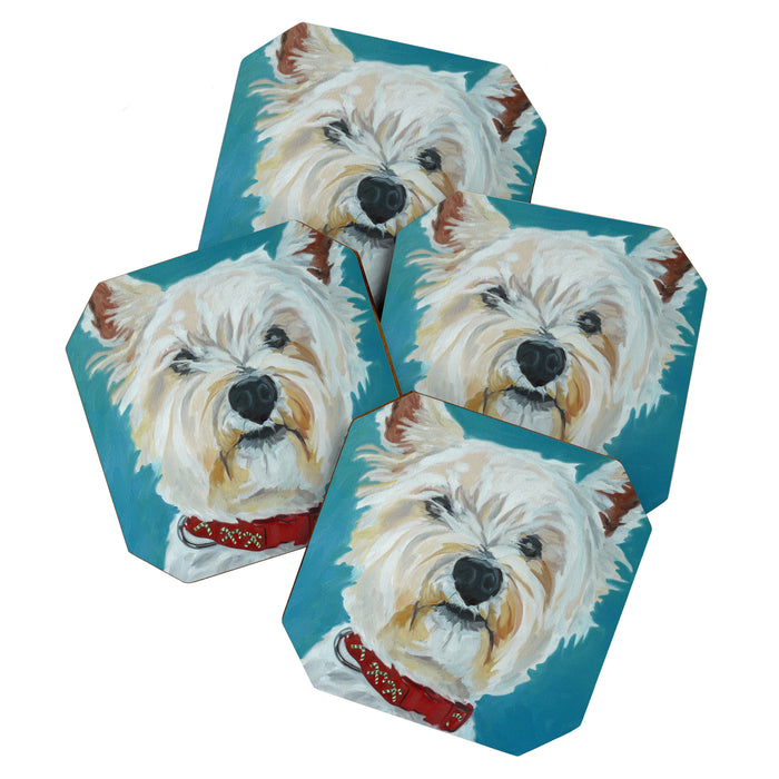 West Highland White Terrier Dog Portrait Coaster Gallery Image 1