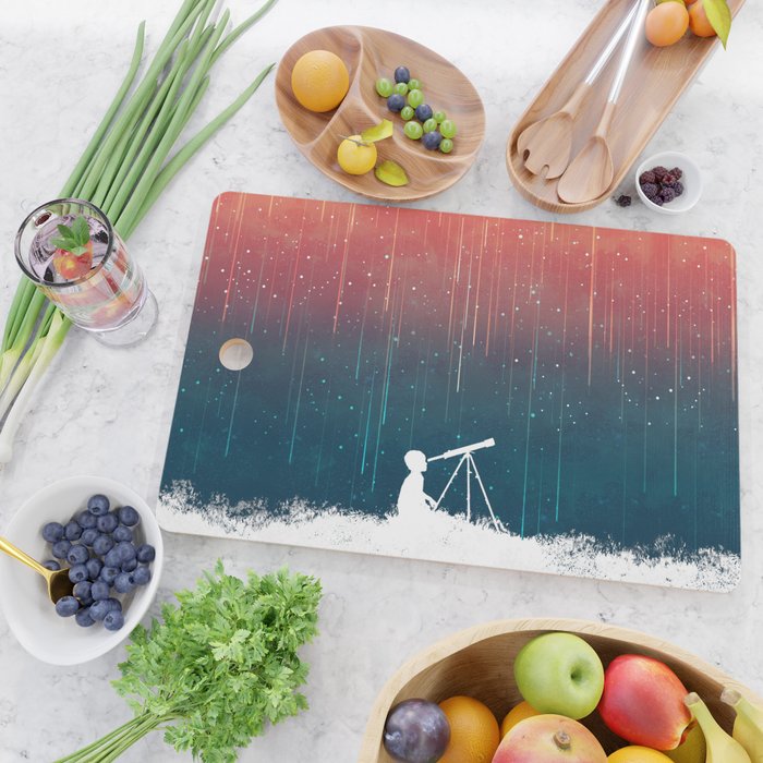 Meteor Rain (light version) Cutting Board Gallery Image 2