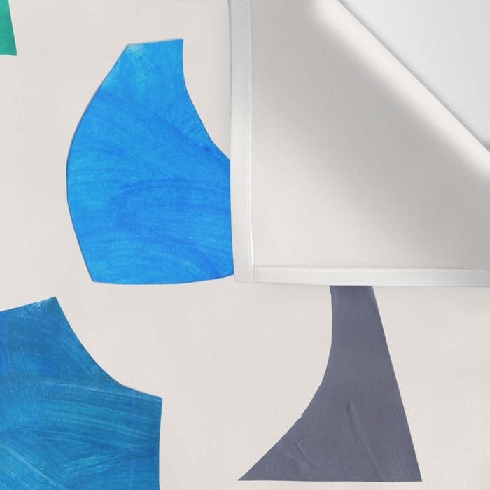 'Possibilities' Mid Century Modern Minimalist Paper Collage Rainbow Colors Wall Tapestry Gallery Image 3