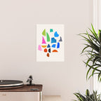 'Possibilities' Mid Century Modern Minimalist Paper Collage Rainbow Colors Poster Gallery Image 2